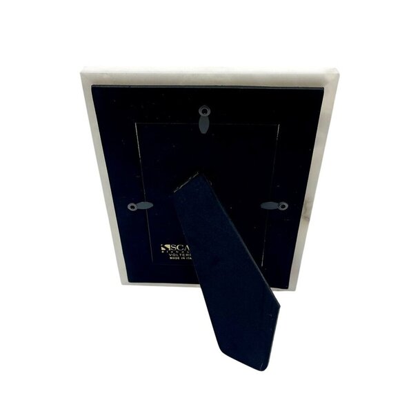 Scali Alabastro 4x6 Genuine Alabaster Frame Bow Accent Italian Handcrafted NWOB - Picture 4 of 9